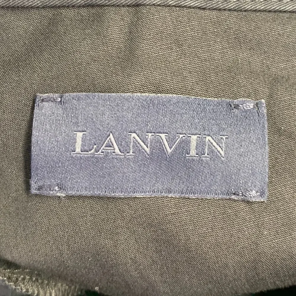 LANVIN Size 36 Navy Cotton Flat Front Shorts